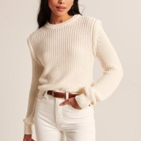 Abercrombie & Fitch Sweaters - Abercrombie Strong Shoulder Crew Sweater